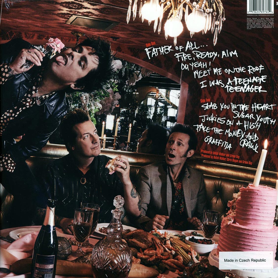 Green Day - Father Of All vinyl LP back cover