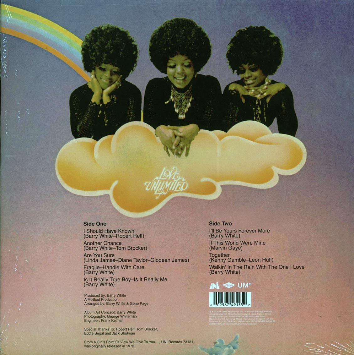 Love Unlimited - From A Girl's Point Of View We Give To You Love Unlimited (incl. mp3) (180g) vinyl LP back cover