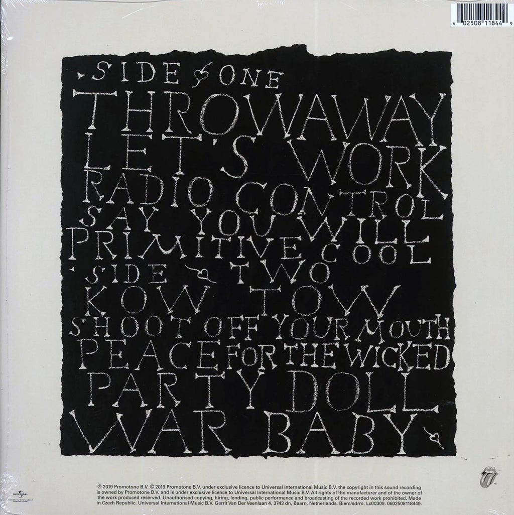 Mick Jagger - Primitive Cool (180g) vinyl LP back cover