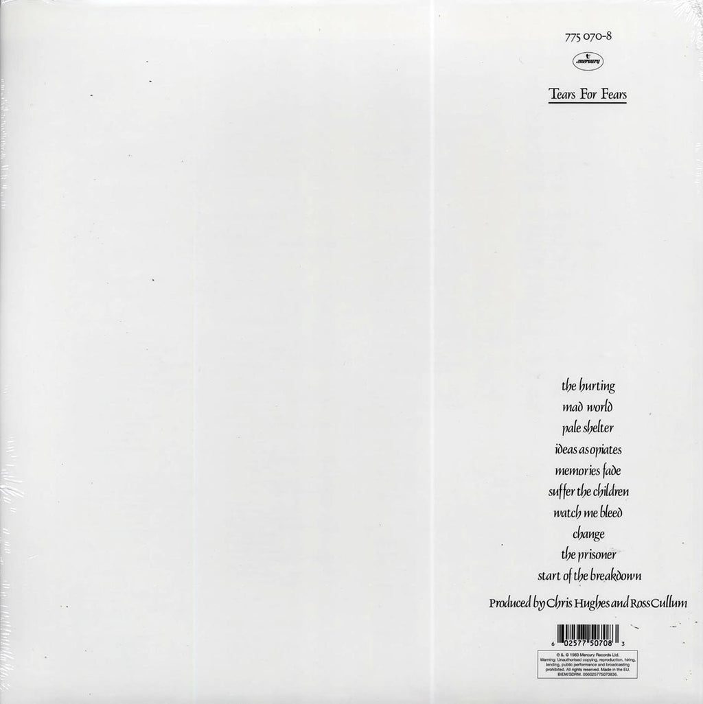 Tears For Fears - The Hurting (180g) vinyl LP back cover