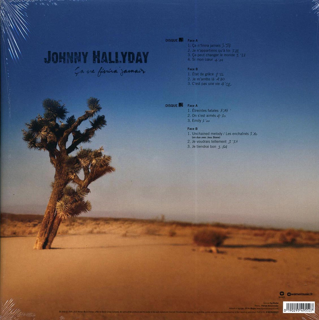 Johnny Hallyday - Ca Ne Finira Jamais (2xLP) vinyl LP back cover