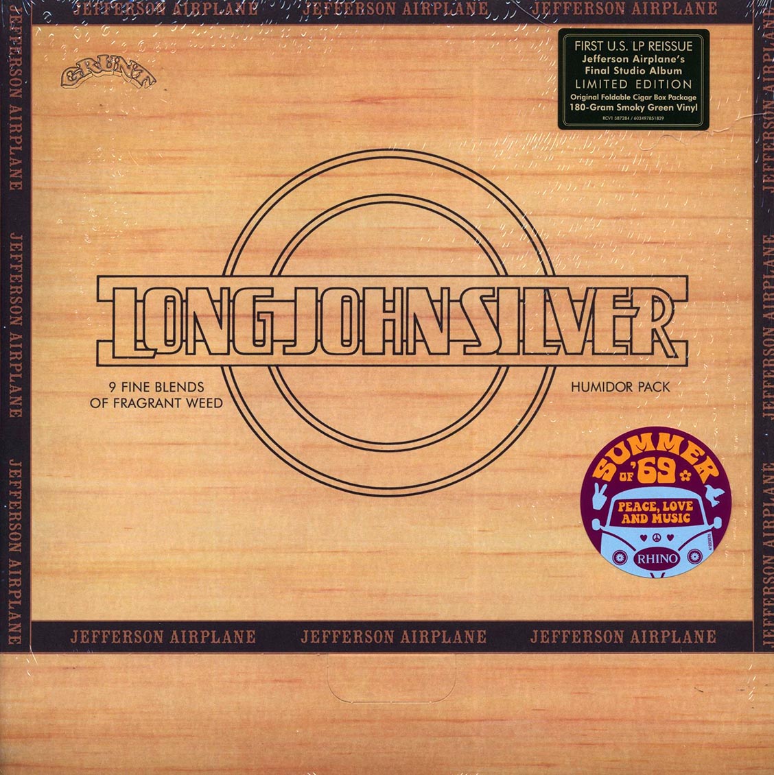 Jefferson Airplane - Long John Silver (ltd. ed.) (180g) (green vinyl) vinyl LP front cover