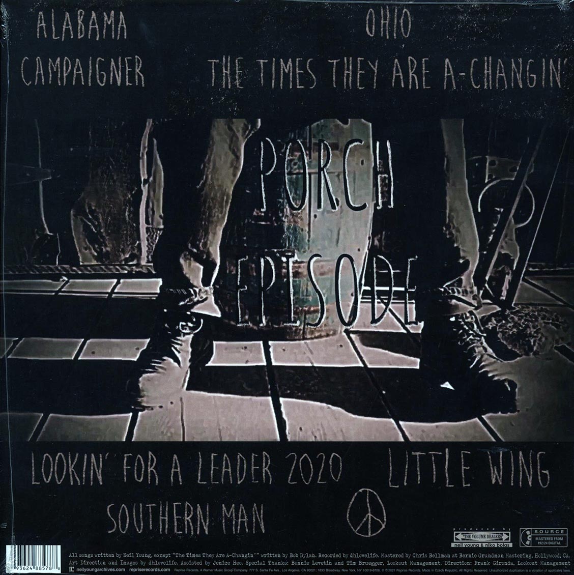 Neil Young - The Times vinyl LP back cover
