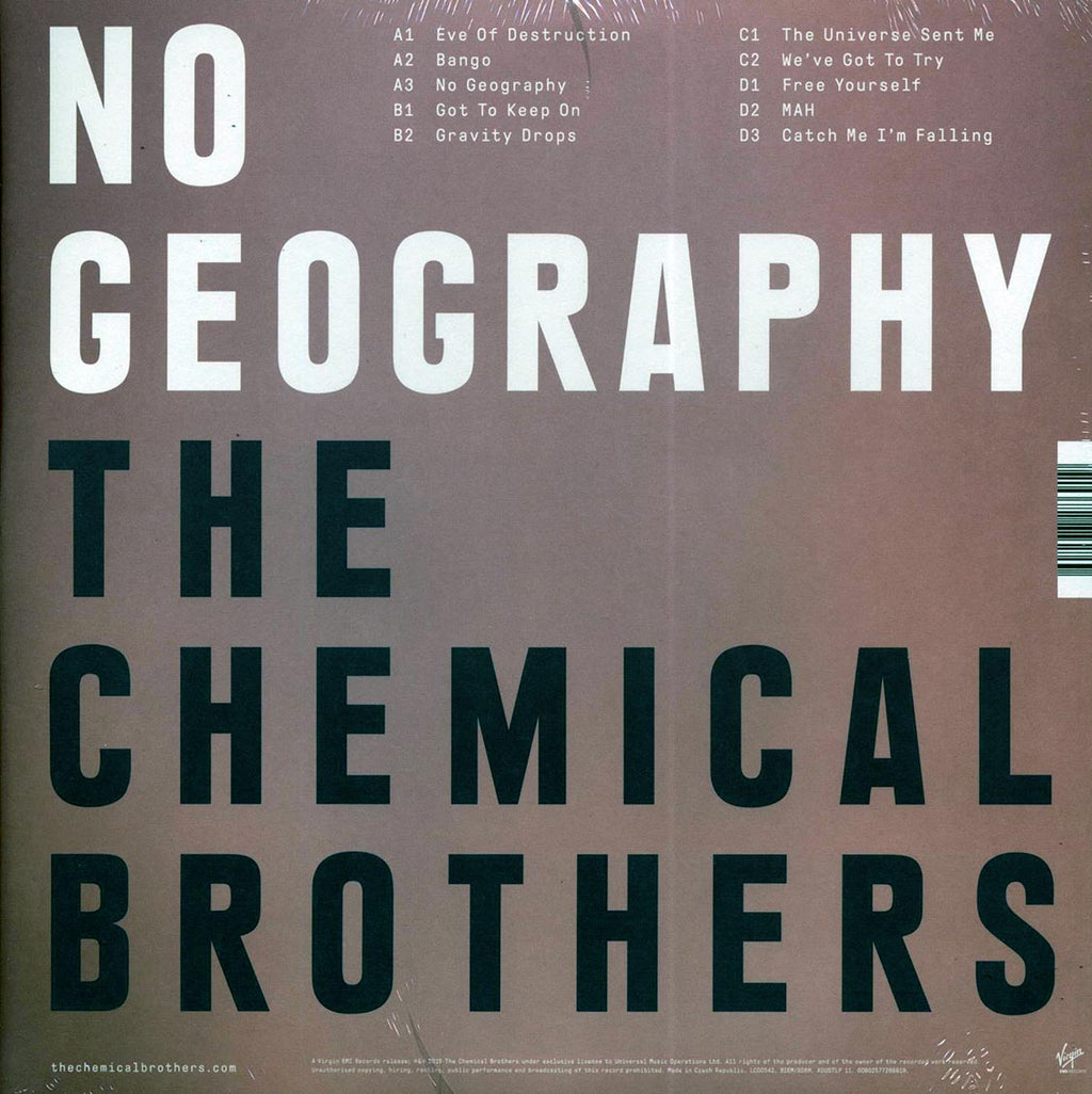 The Chemical Brothers - No Geography (2xLP) (180g) vinyl LP back cover