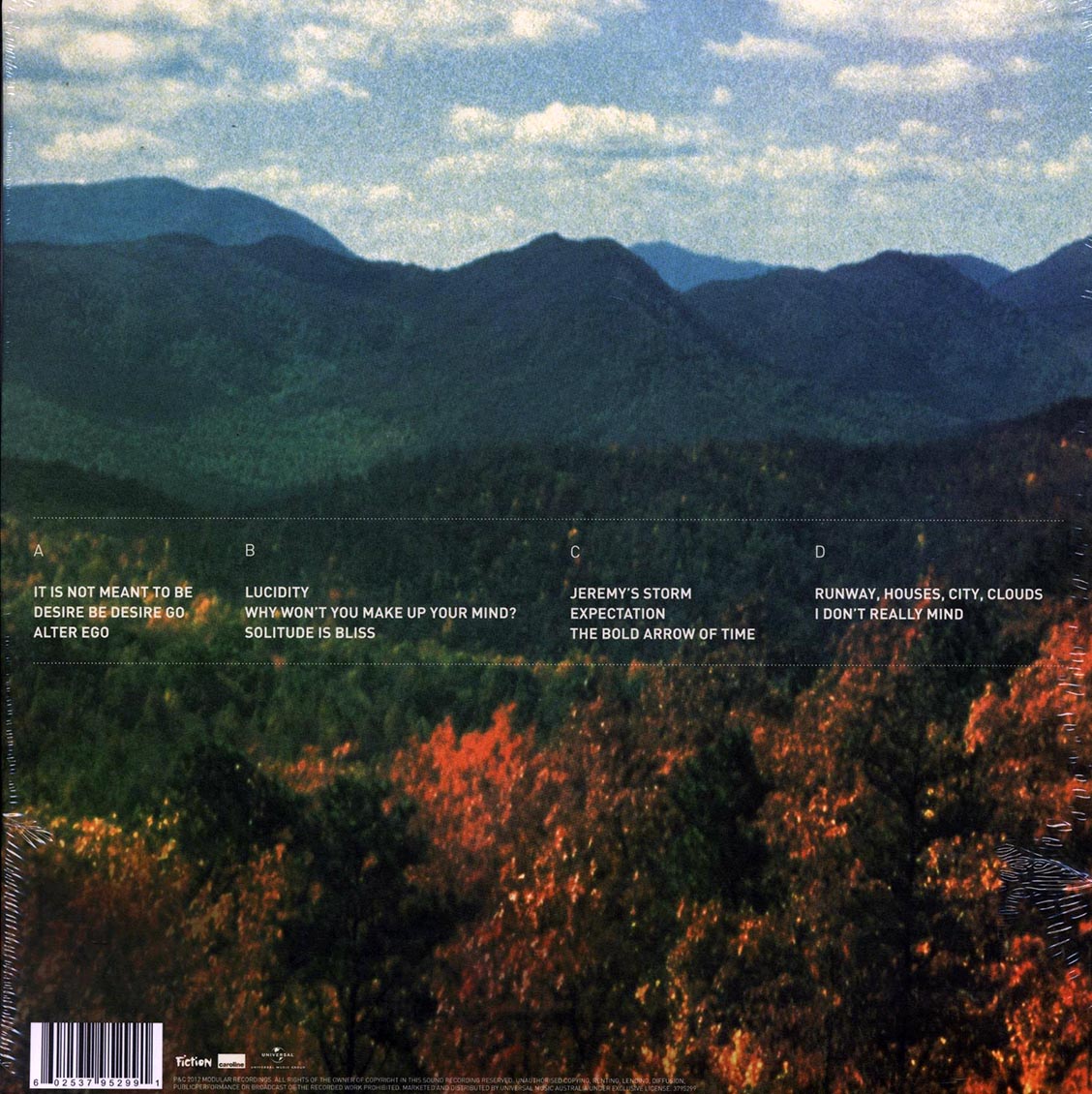 Tame Impala - Innerspeaker (2xLP) vinyl LP back cover