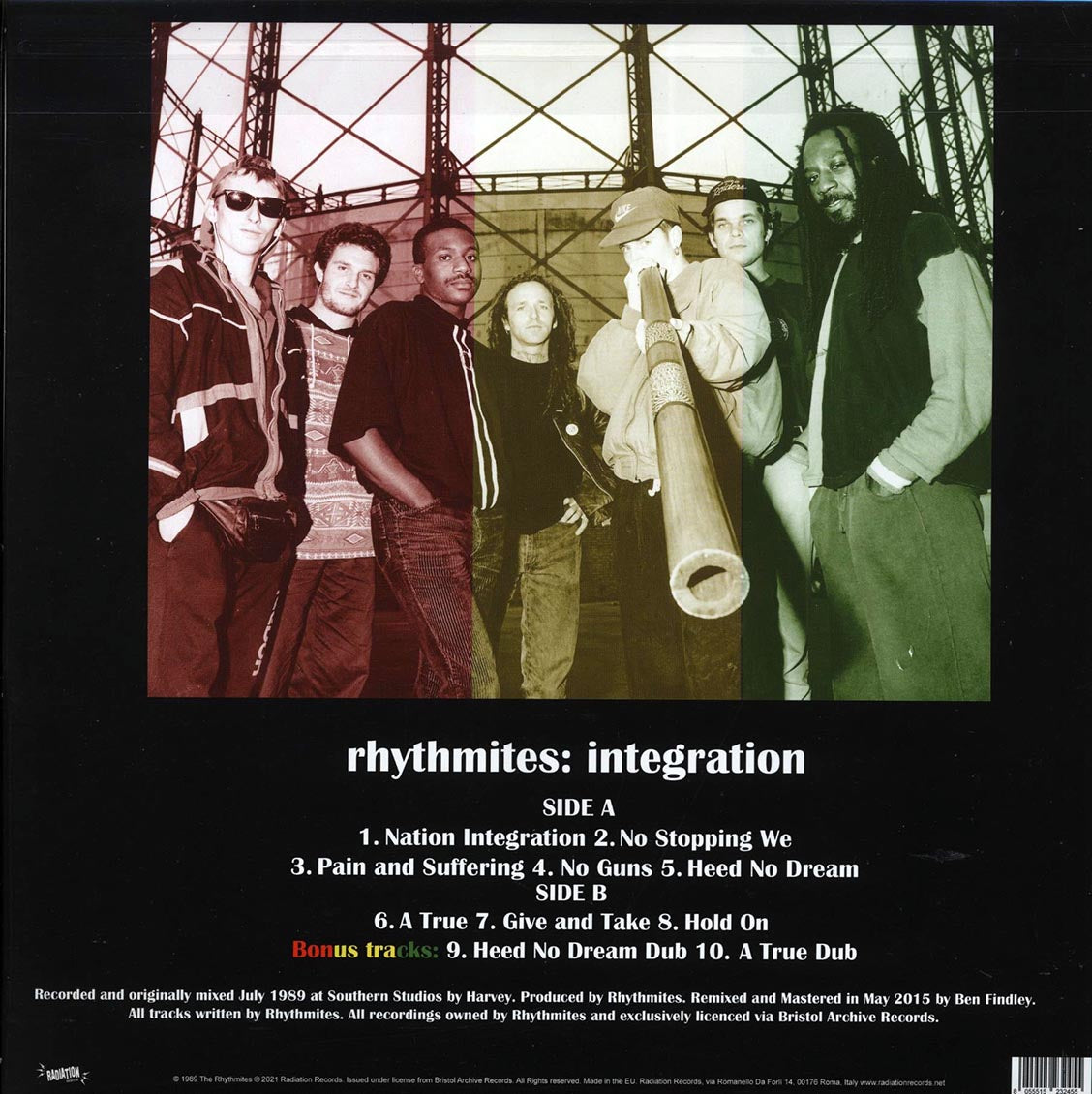 Rhythmites - Integration vinyl LP back cover