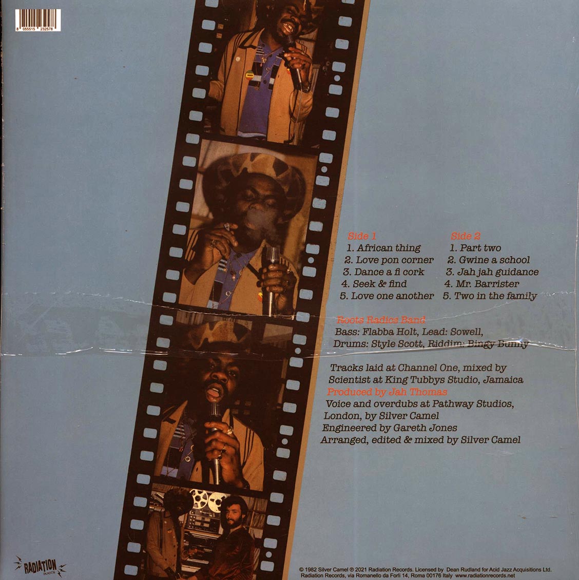 Jah Thomas - Dance Hall Style vinyl LP back cover