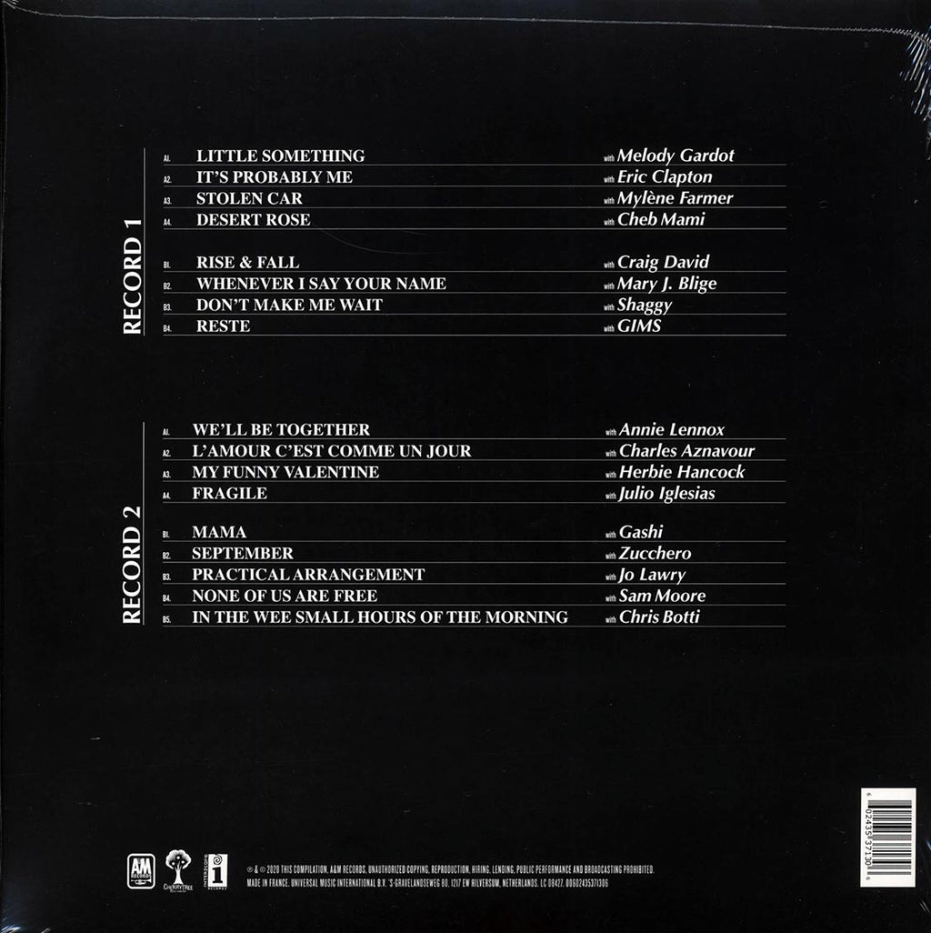 Sting - Duets (2xLP) vinyl LP back cover