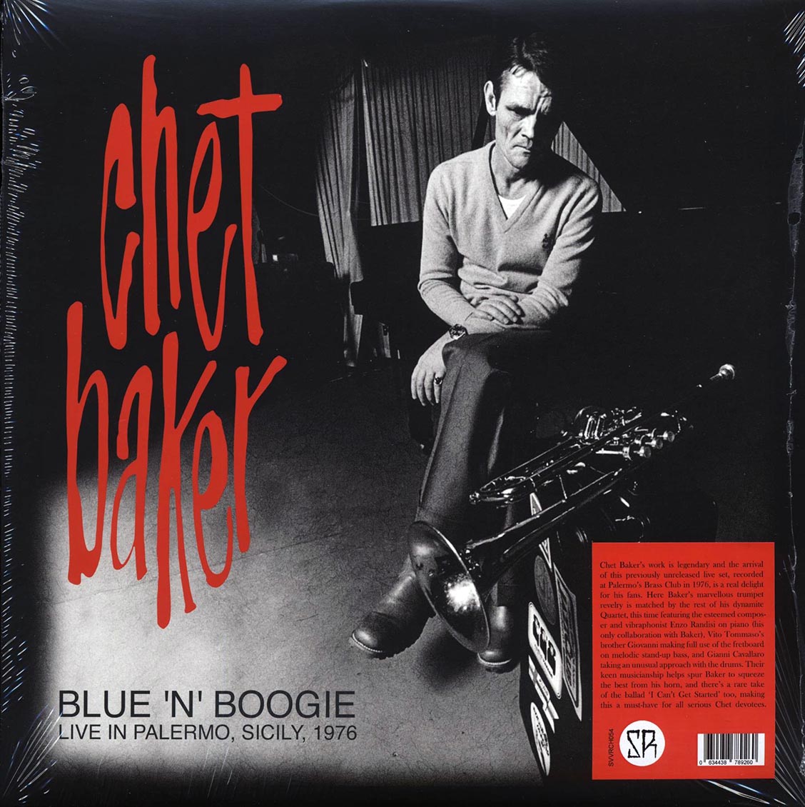 Chet Baker - Blue 'N' Boogie: Live In Palermo, Sicily, 1976 vinyl LP front cover