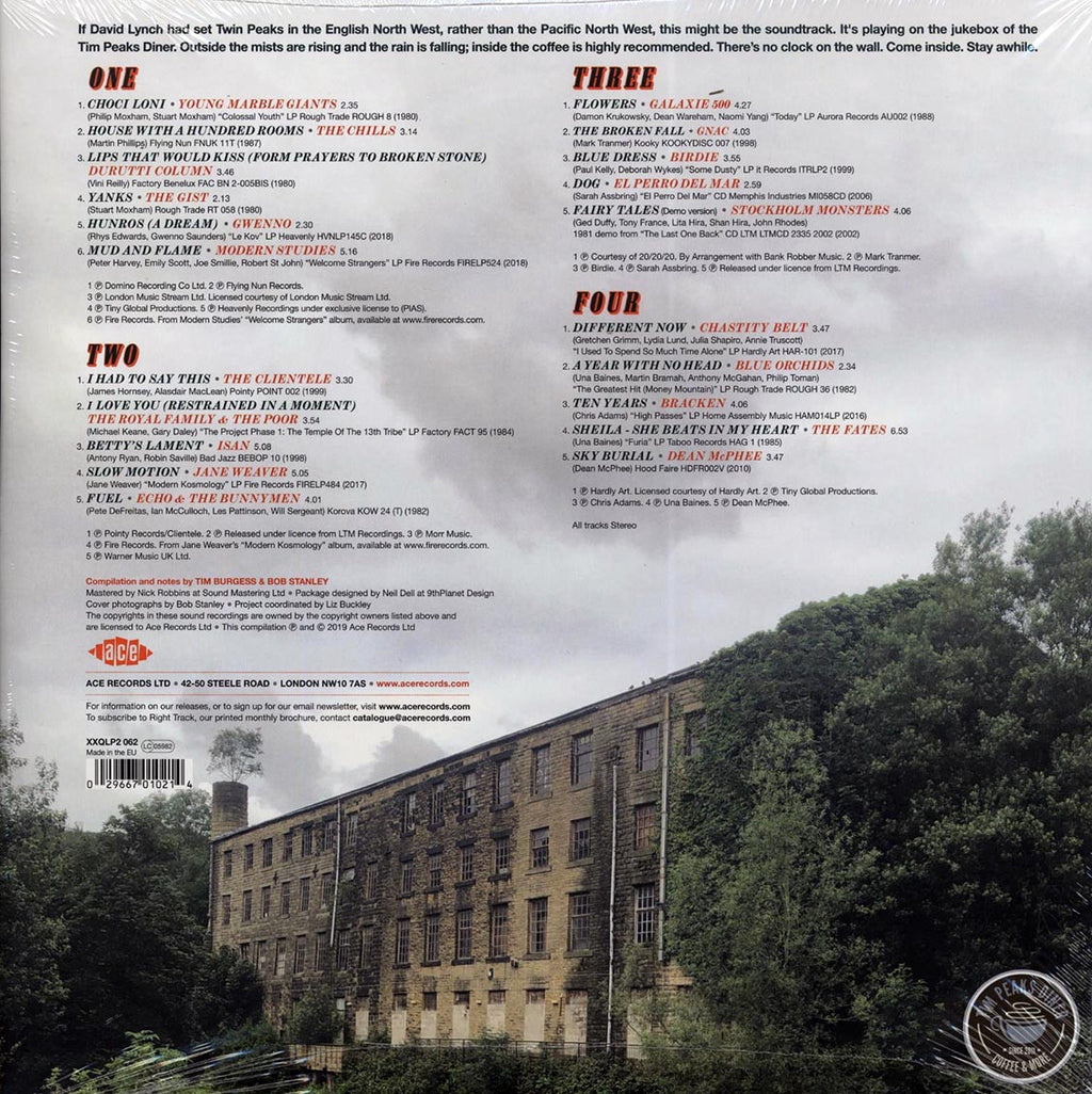 Echo & The Bunnymen, The Gist, Young Marble Giants, Etc. - Tim Burgess & Bob Stanley Present Tim Peaks: Songs For A Late-Night Diner (2xLP) vinyl LP back cover