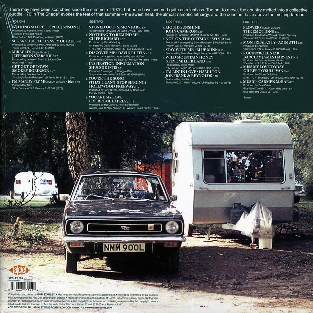 Jefferson Starship, 10CC, Steve Miller Band, David Ruffin, Etc. - Bob Stanley Presents 76 In The Shade (2xLP) vinyl LP back cover