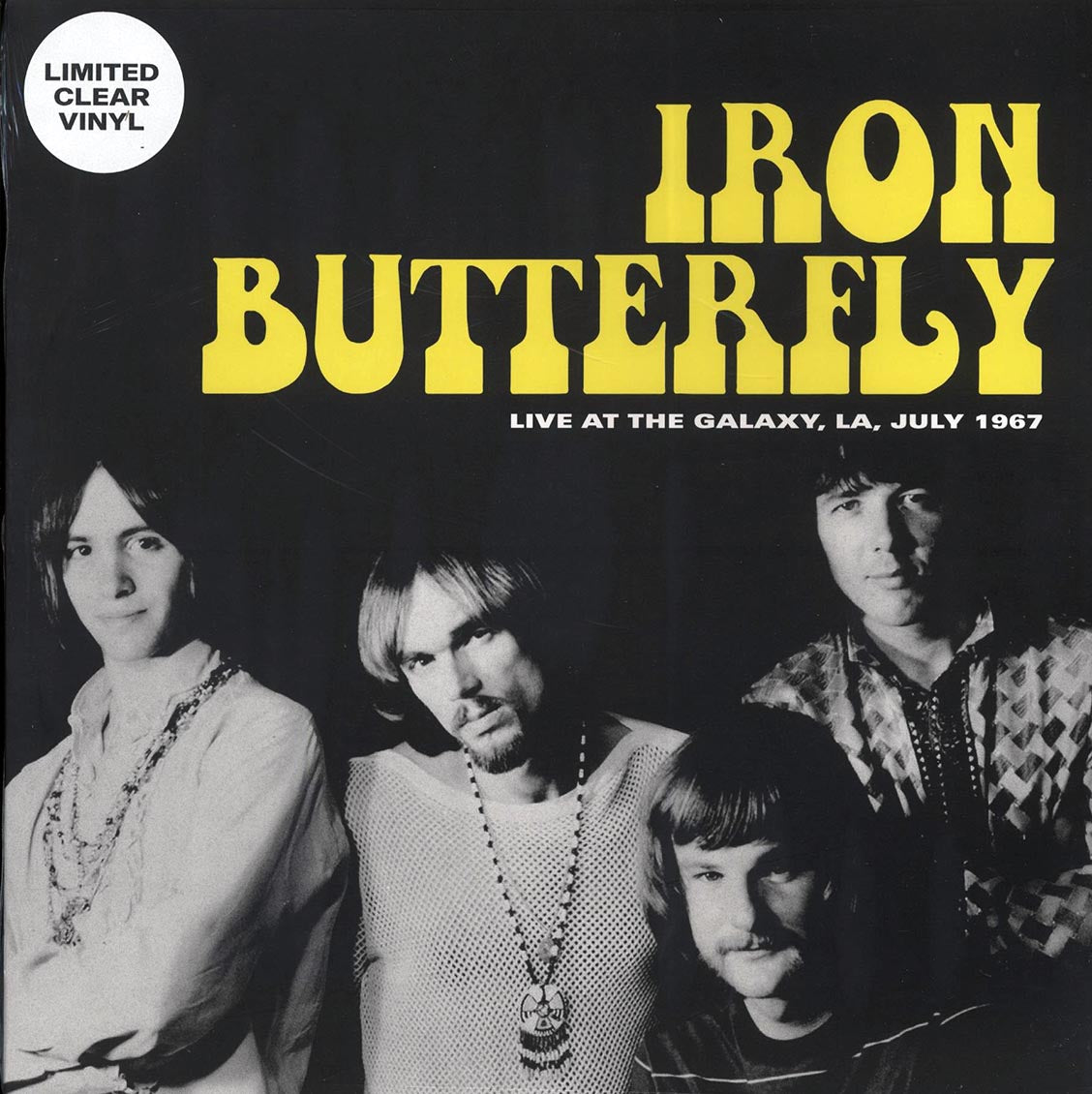 Iron Butterfly - Live At The Galaxy, LA, July 1967 (ltd. 500 copies made) (clear vinyl) vinyl LP front cover