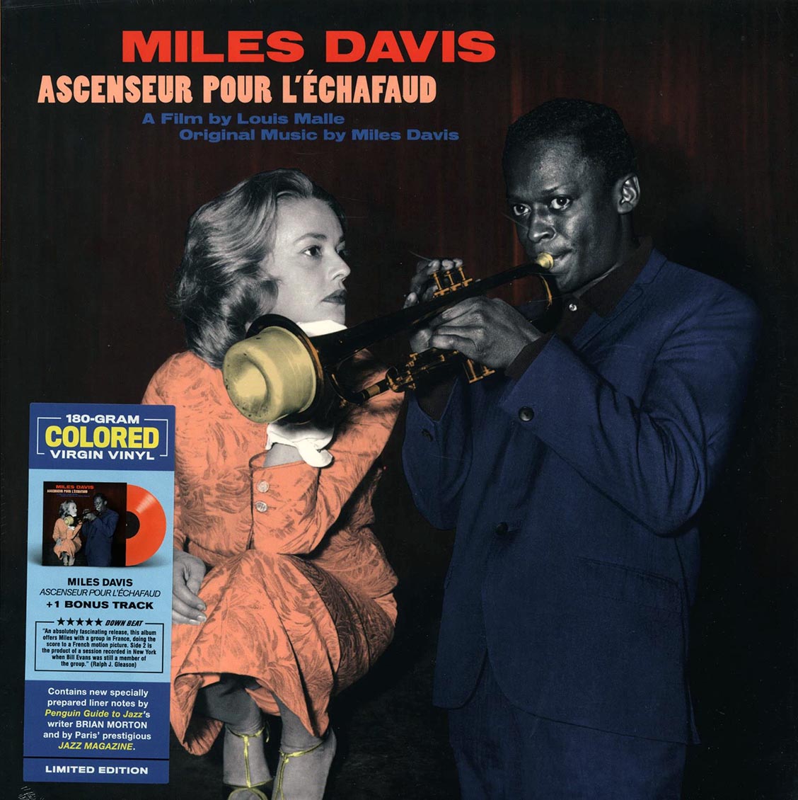 Miles Davis - Ascenseur Pour L'Echafaud: Lift To The Scaffold (+bonus track) (ltd. ed.) (180g) (orange vinyl) vinyl LP front cover