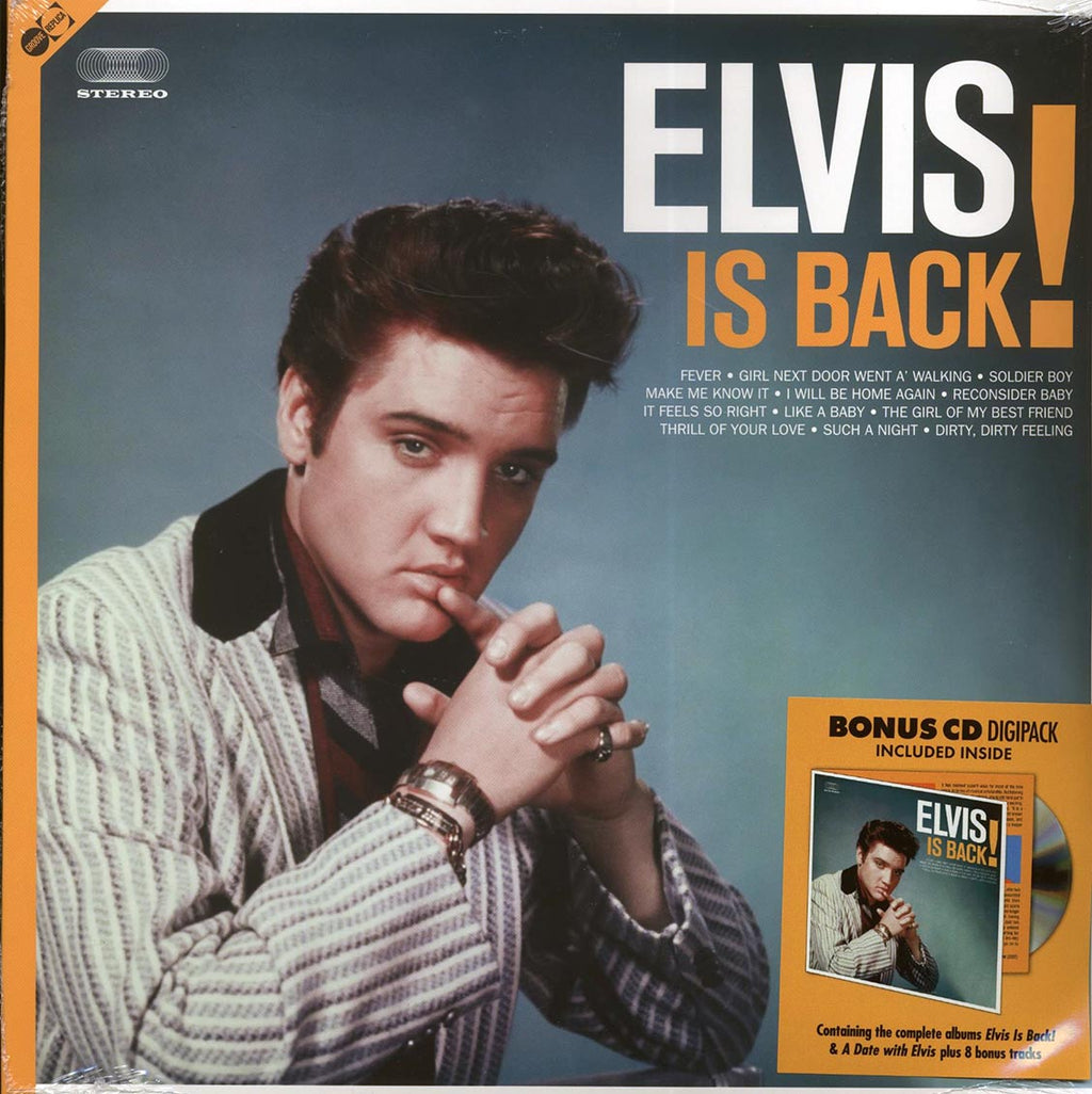 Elvis Presley - Elvis Is Back! (+8 bonus tracks) (DMM) (ltd. ed.) (incl. CD) vinyl LP front cover