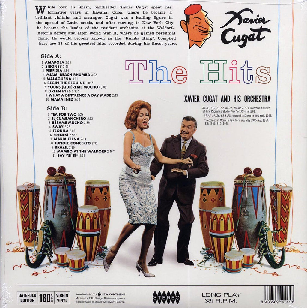 Xavier Cugat - The Hits (+4 bonus tracks) (ltd. ed.) (180g) vinyl LP back cover
