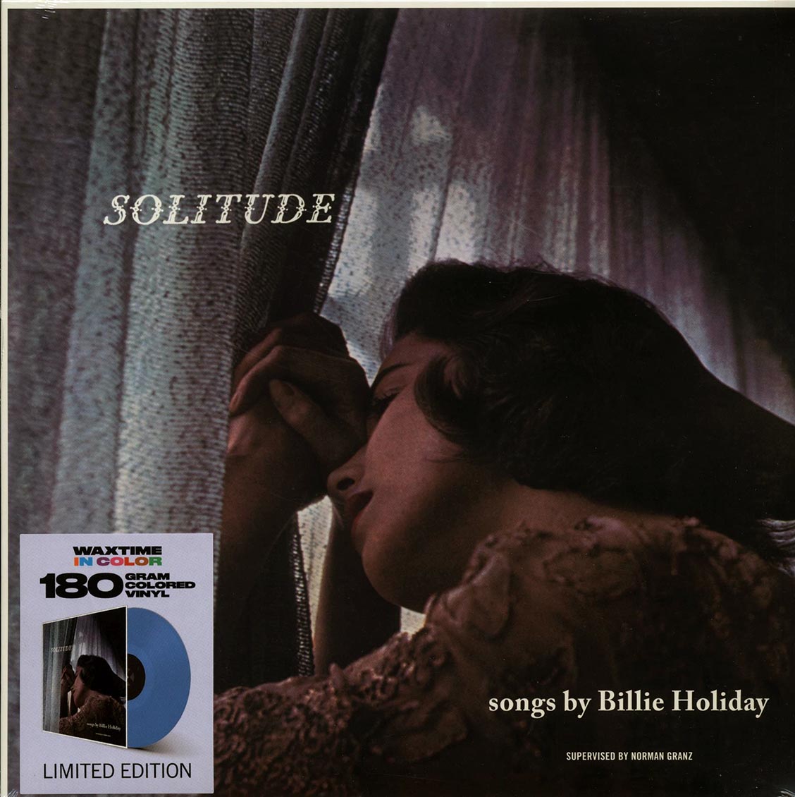 Billie Holiday - Solitude (+bonus track) (ltd. ed.) (180g) (blue vinyl) vinyl LP front cover