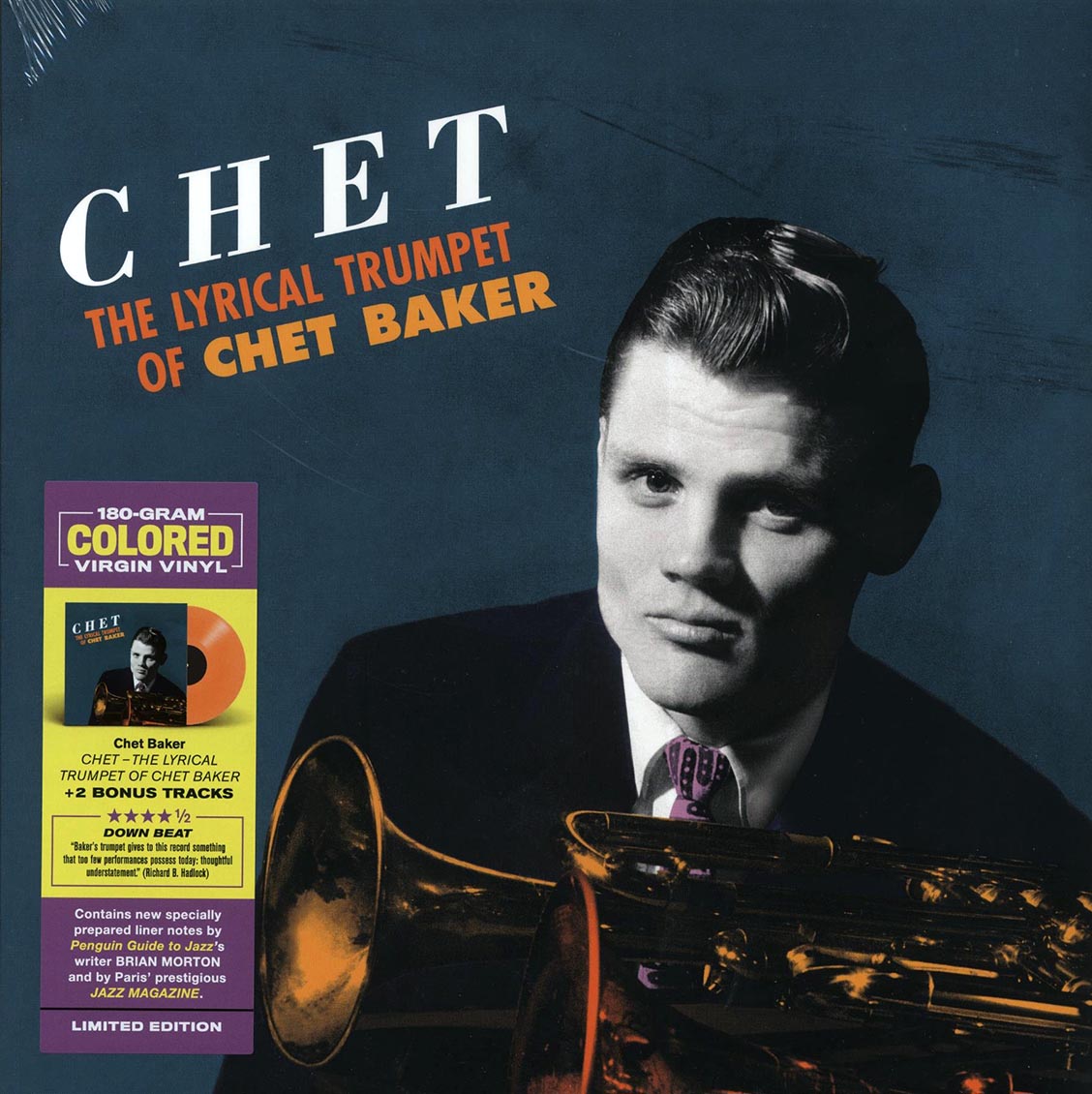 Chet Baker - The Lyrical Trumpet Of Chet Baker (+2 bonus tracks) (ltd. ed.) (180g) (orange vinyl) vinyl LP front cover
