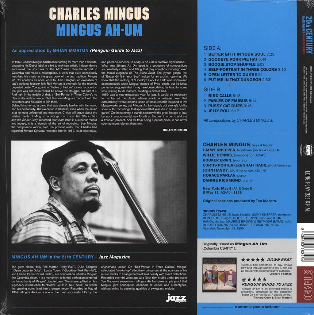Charles Mingus - Mingus Ah Um (+bonus track) (ltd. ed.) (180g) (purple vinyl) vinyl LP back cover