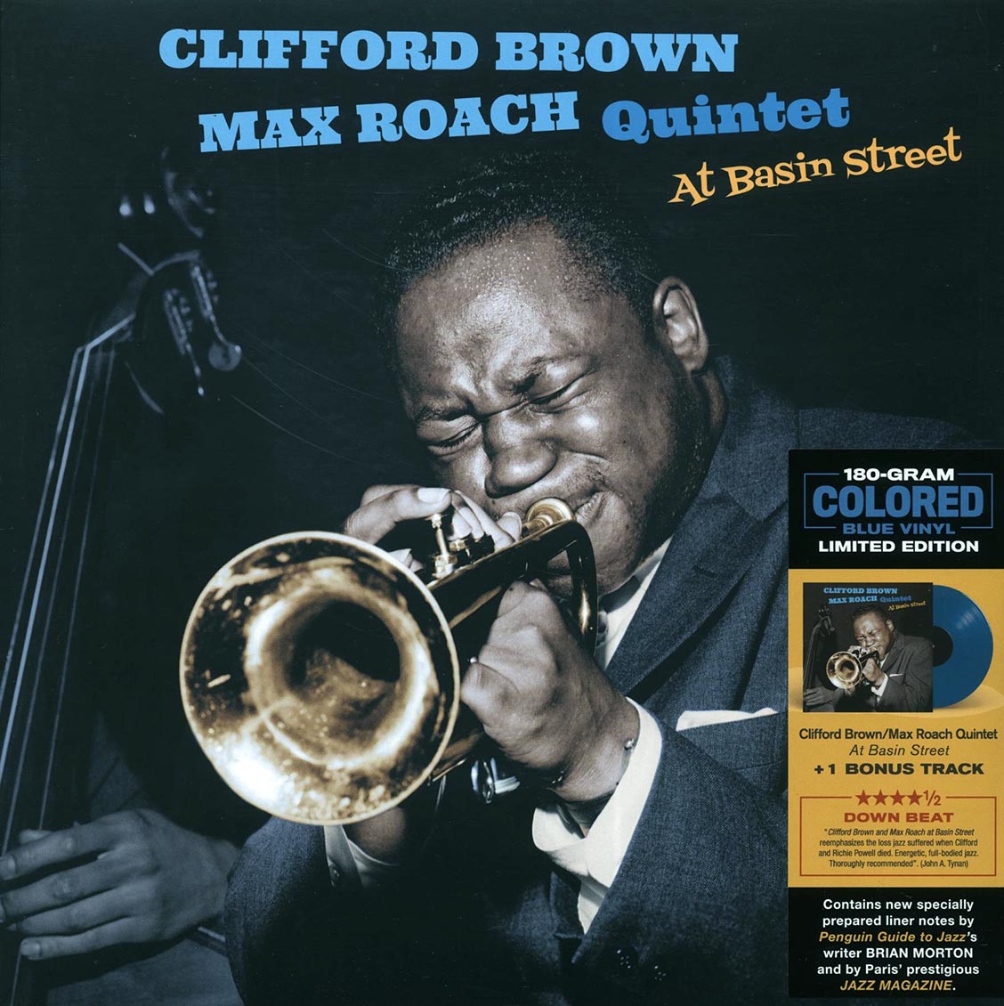 Clifford Brown, Max Roach - At Basin Street (+bonus track) (ltd. ed.) (180g) (blue vinyl) vinyl LP front cover