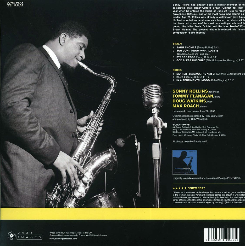 Sonny Rollins - Saxophone Colossus (+2 bonus tracks) (ltd. ed.) (180g) vinyl LP back cover