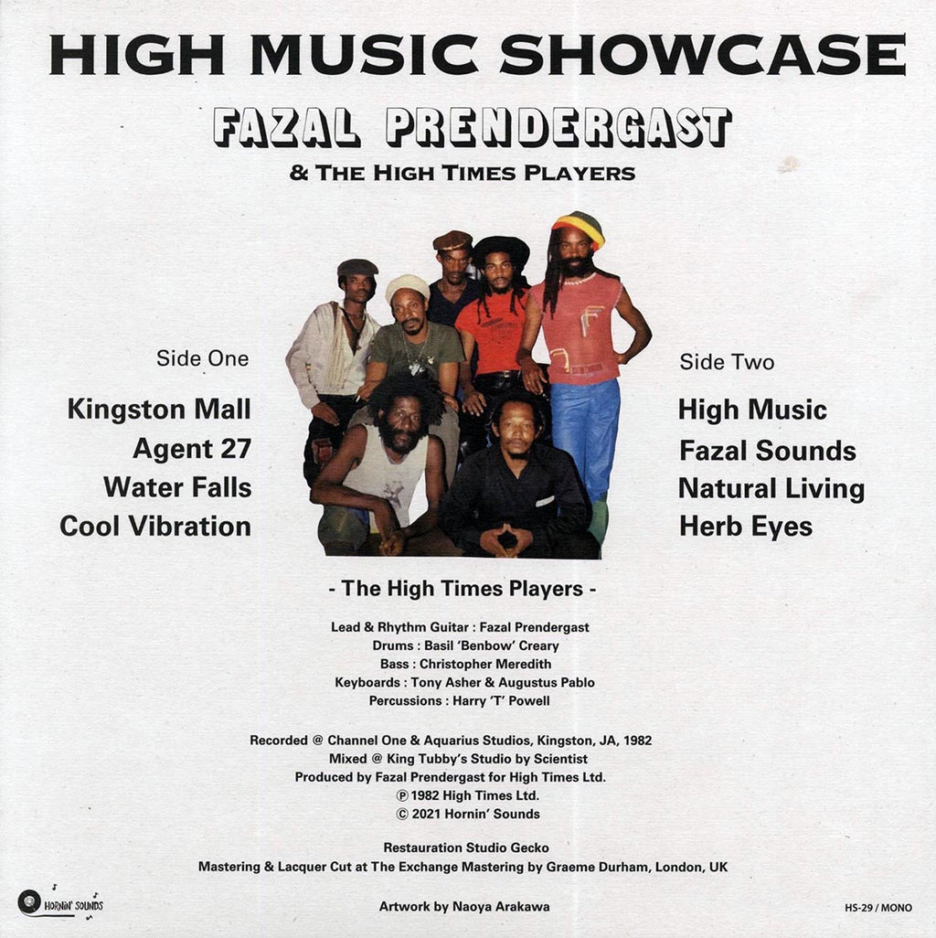Fazal Prendergast & The High Times Players - High Music Showcase vinyl LP back cover