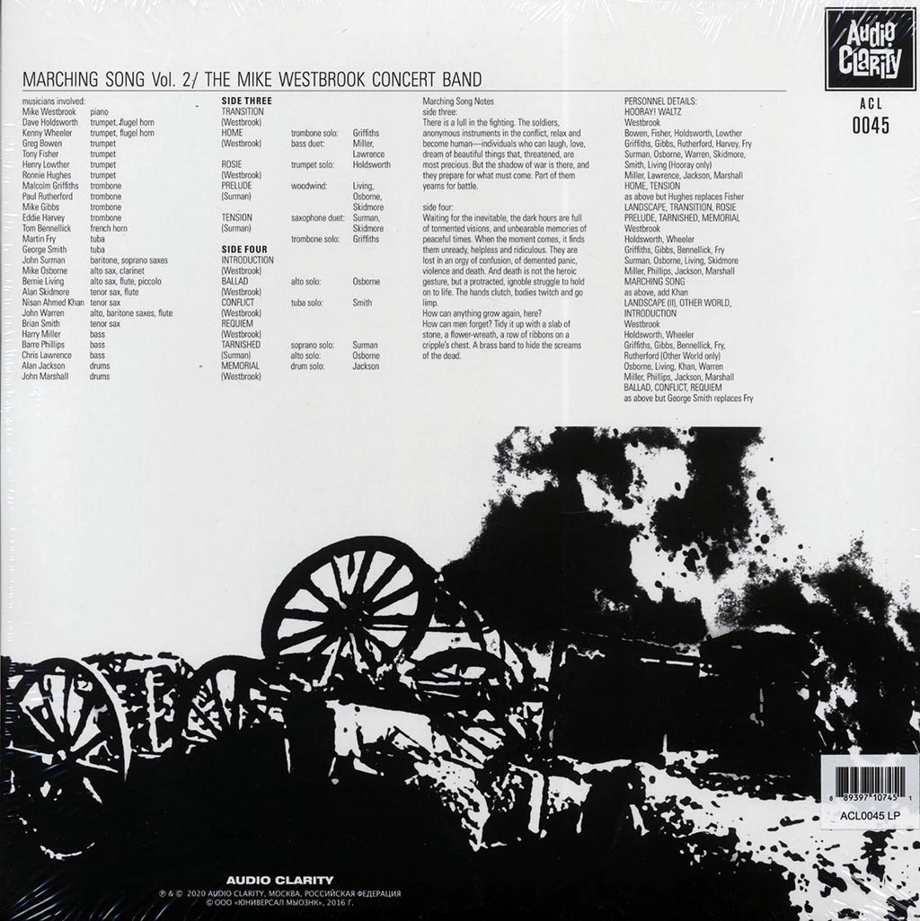 The Mike Westbrook Concert Band - Marching Song Volume 2 (180g) vinyl LP back cover