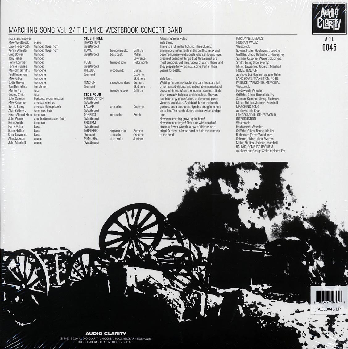 The Mike Westbrook Concert Band - Marching Song Volume 2 (180g) vinyl LP back cover