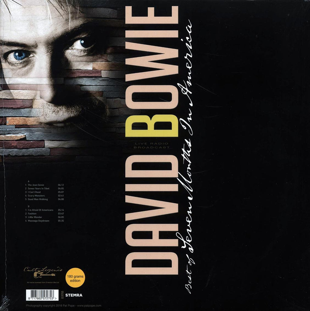 David Bowie - Best Of Seven Months In America: Live At Smith's Olde Bar, Atlanta 8th April 1997 vinyl LP back cover