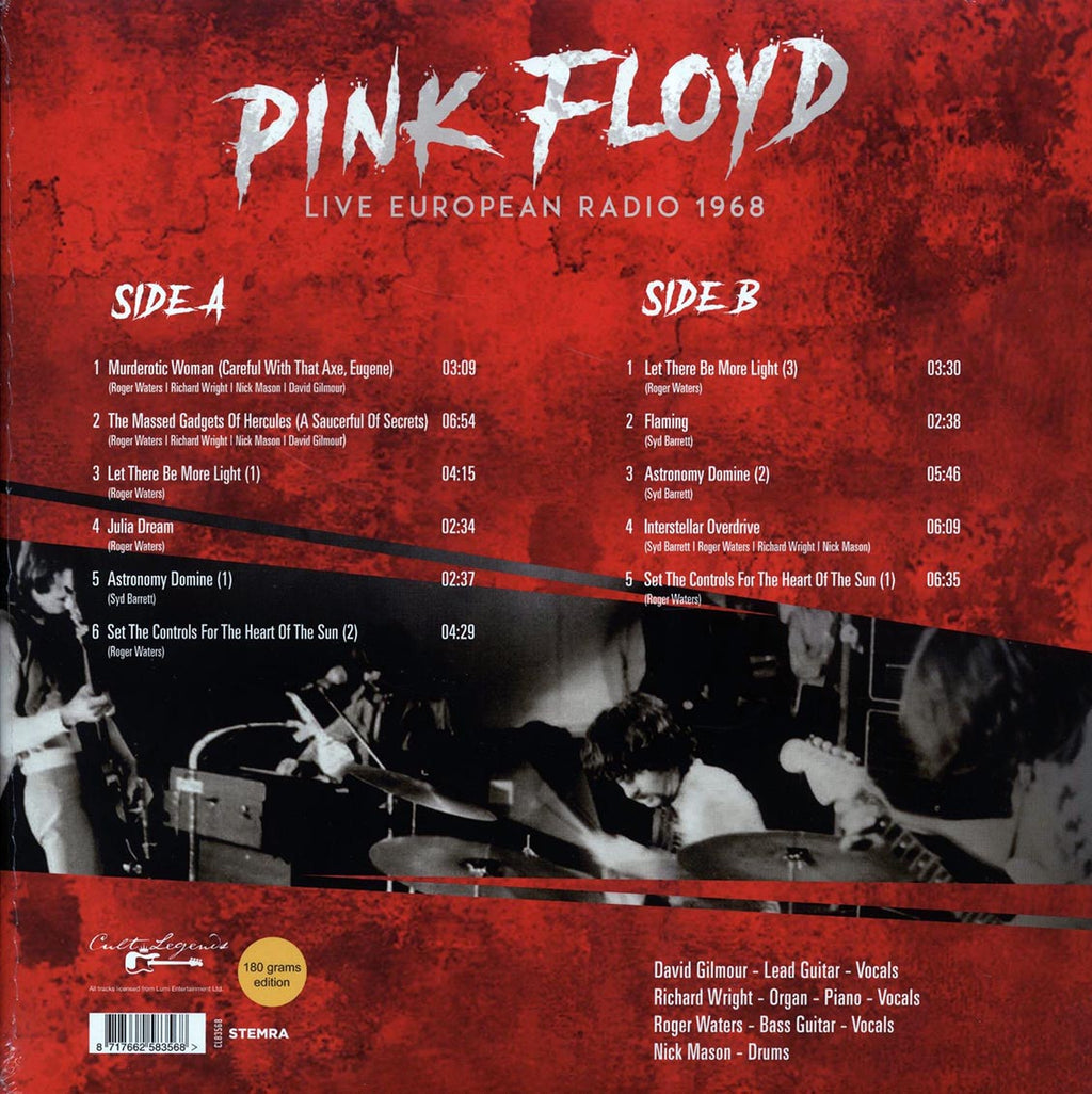 Pink Floyd - Live European Radio 1968 vinyl LP back cover