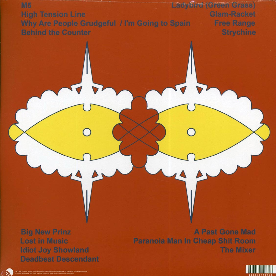 The Fall - Live 1993 11th October: Batschkapp, Frankfurt, Germany (2xLP) vinyl LP back cover