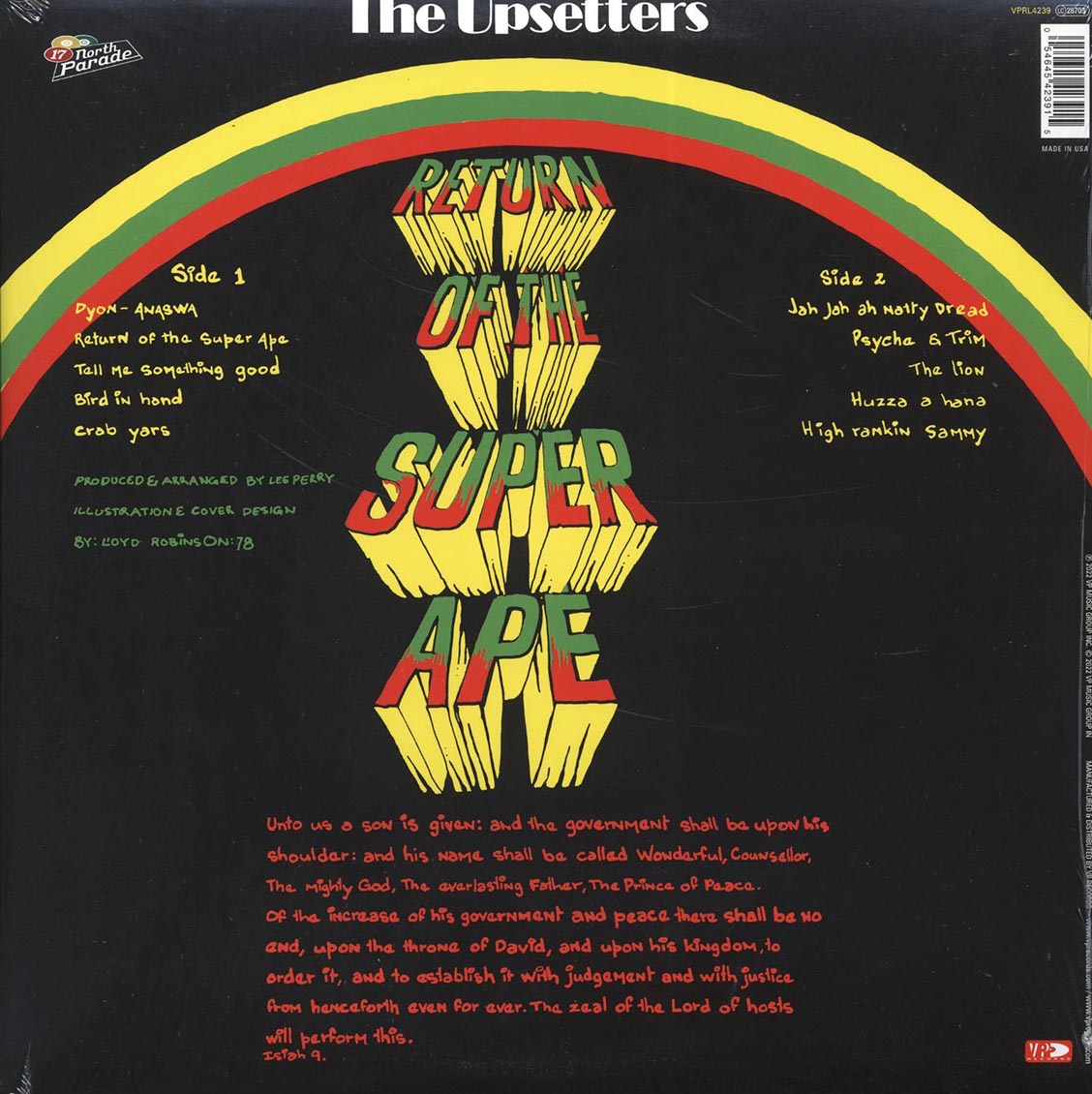 Lee Perry - Return Of The Super Ape (remastered) vinyl LP back cover