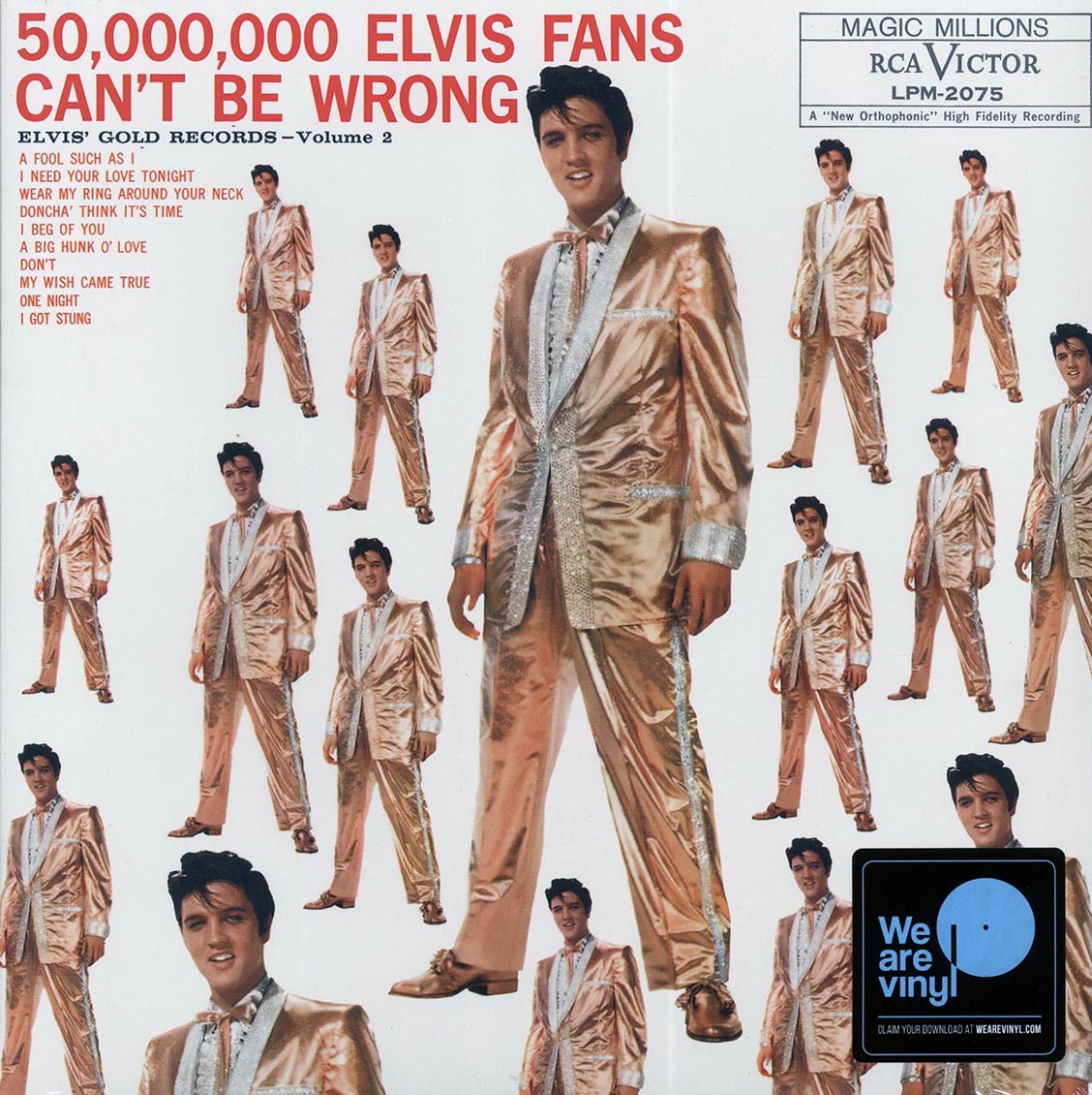 Elvis Presley - 50,000,000 Elvis Fans Can't Be Wrong: Elvis' Gold Records Volume 2 (incl. mp3) vinyl LP front cover