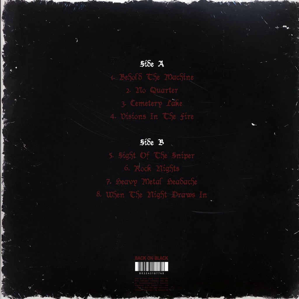 Toledo Steel - No Quarter vinyl LP back cover