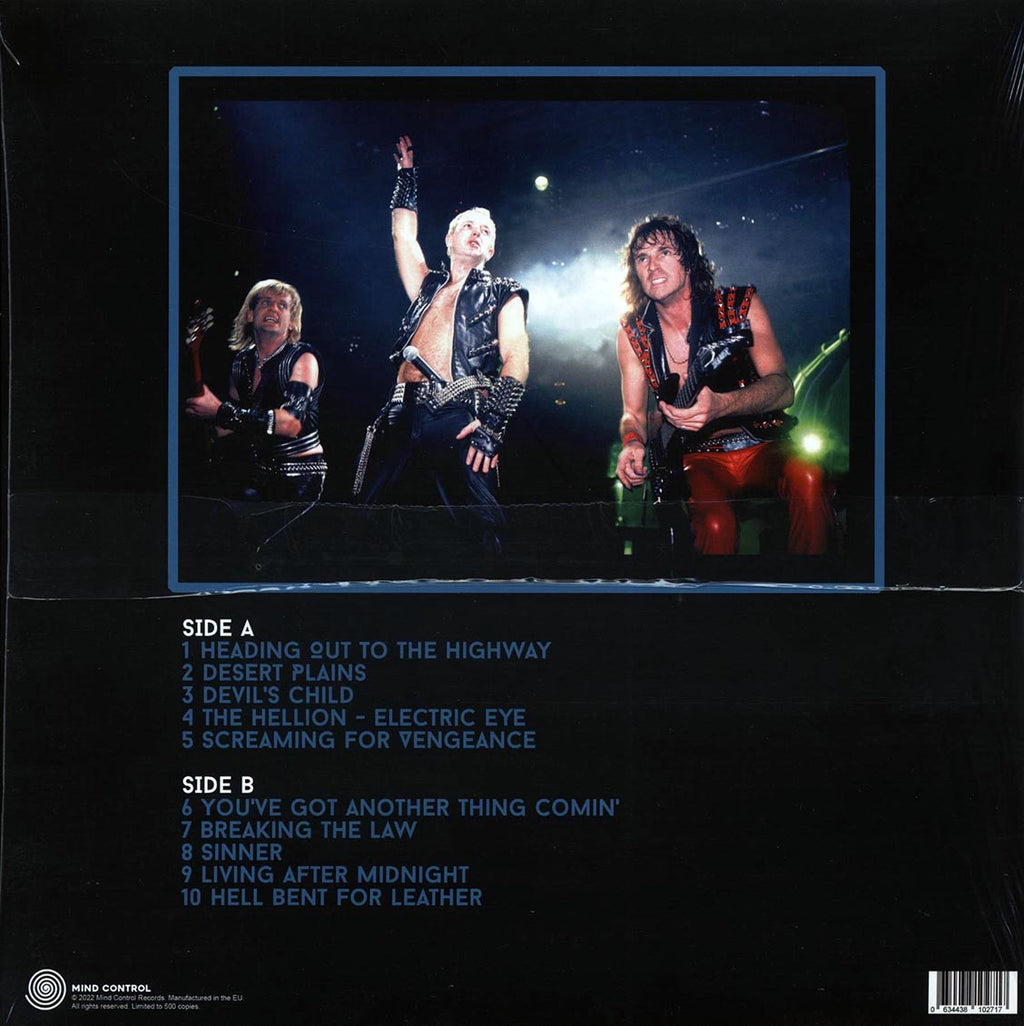 Judas Priest - Heading Out To Houston: Live At Convention Center, Texas, June 8, 1983 FM Broadcast vinyl LP back cover