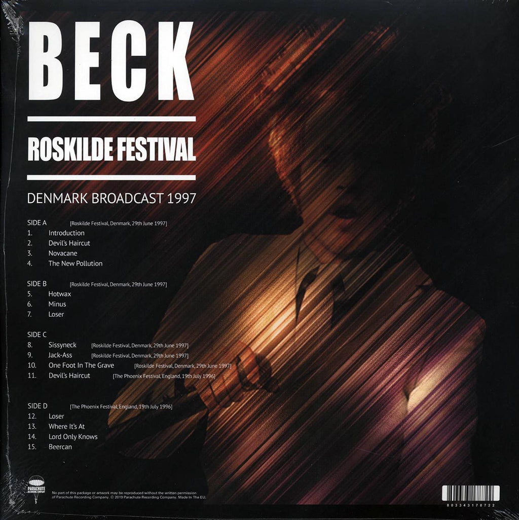 Beck - Roskilde Festival: Denmark Broadcast 1997 (2xLP) vinyl LP back cover