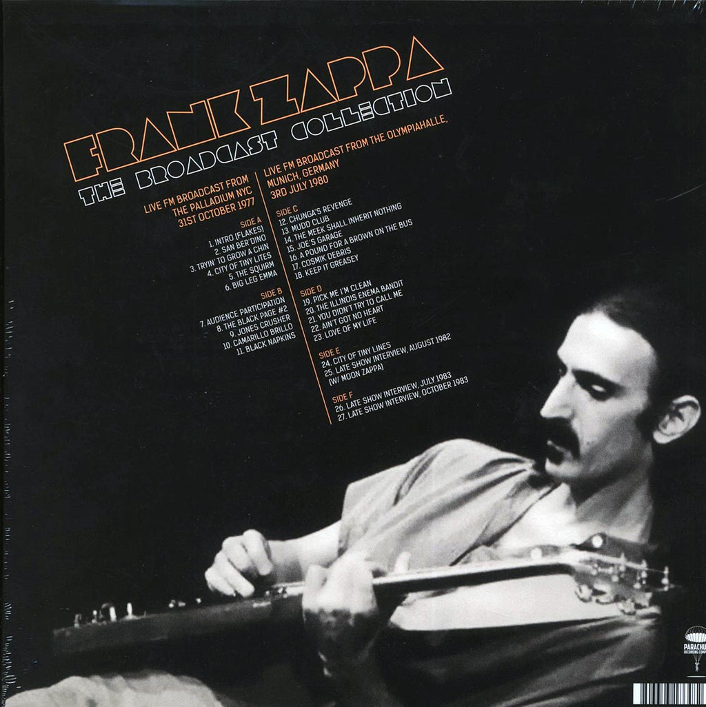 Frank Zappa - The Broadcast Collection (casebound set) (ltd. ed.) (3xLP) (box set) vinyl LP back cover