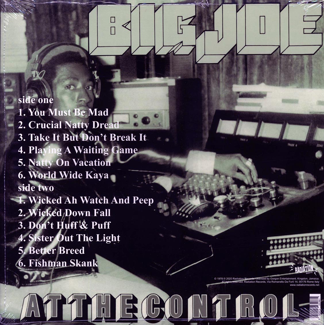 Big Joe - At The Control vinyl LP back cover