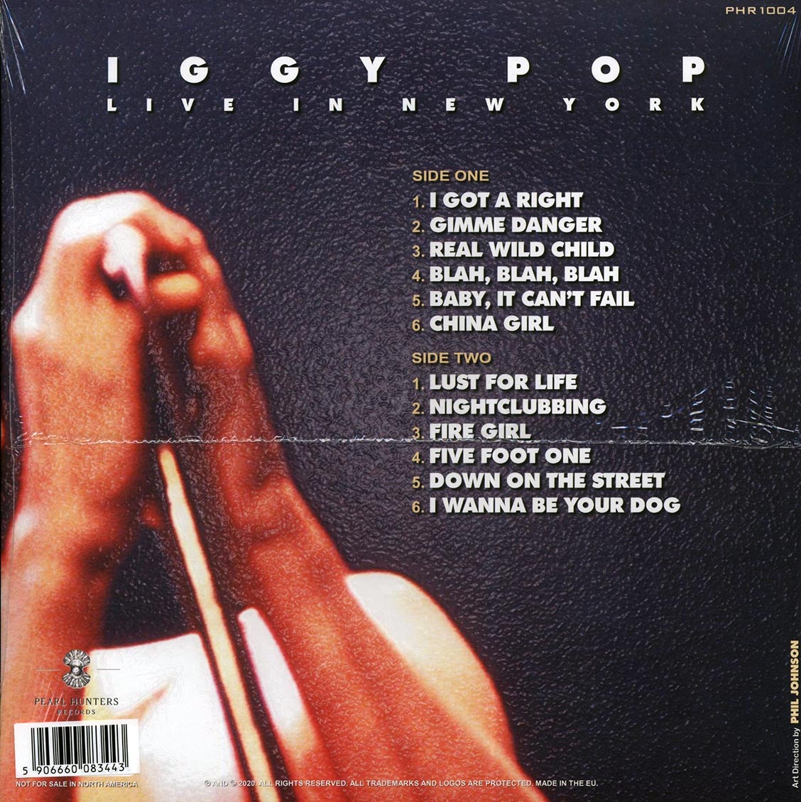 Iggy Pop - Live In New York: November 14th, 1986 (colored vinyl) vinyl LP back cover