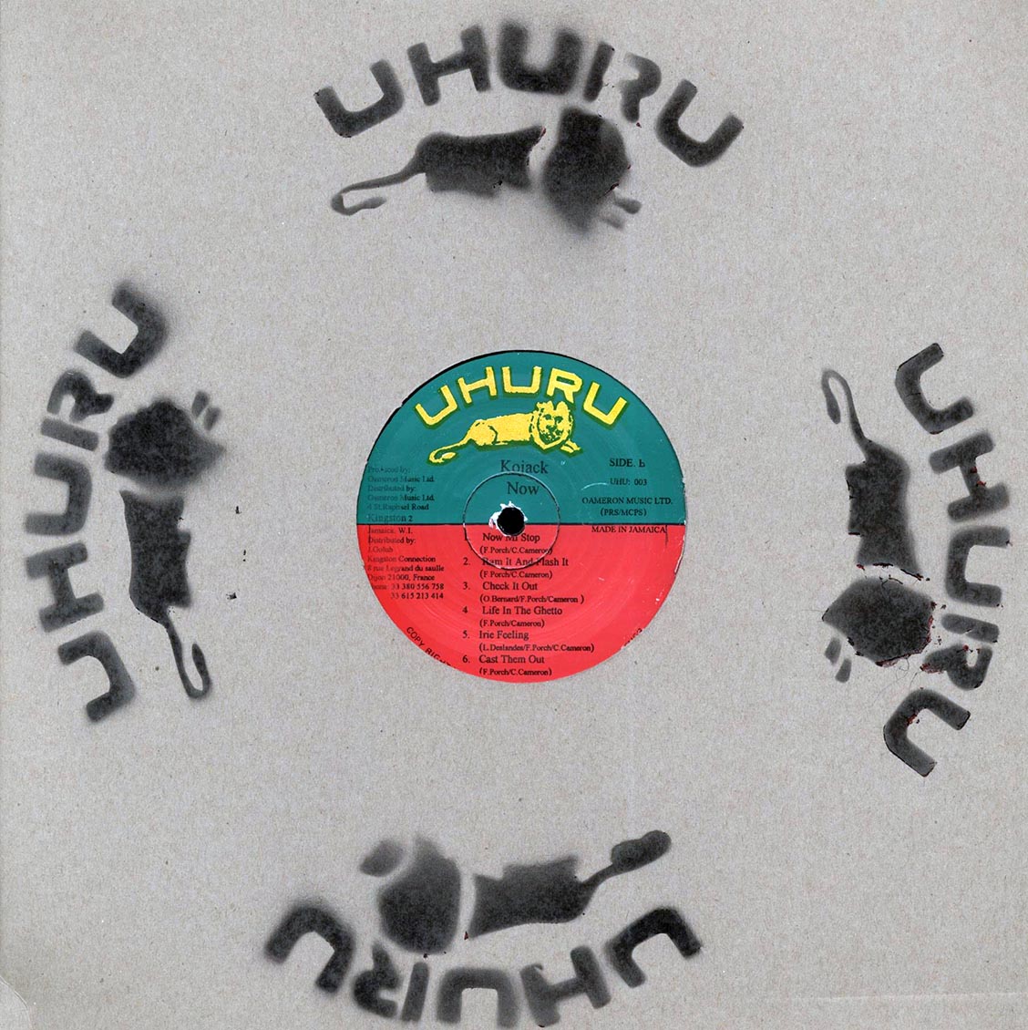Kojak - Now vinyl LP back cover