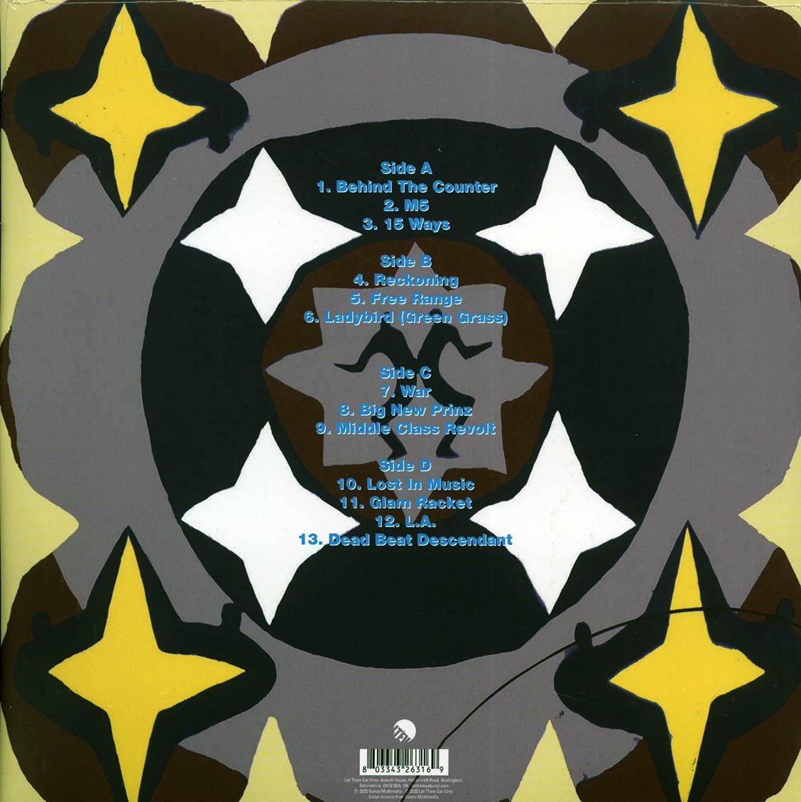 The Fall - Live At Tramps, New York 10th September 1994 (2xLP) vinyl LP back cover