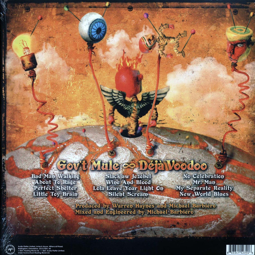 Gov't Mule - Deja Voodoo (ltd. ed.) (2xLP) (180g) (red vinyl) vinyl LP back cover