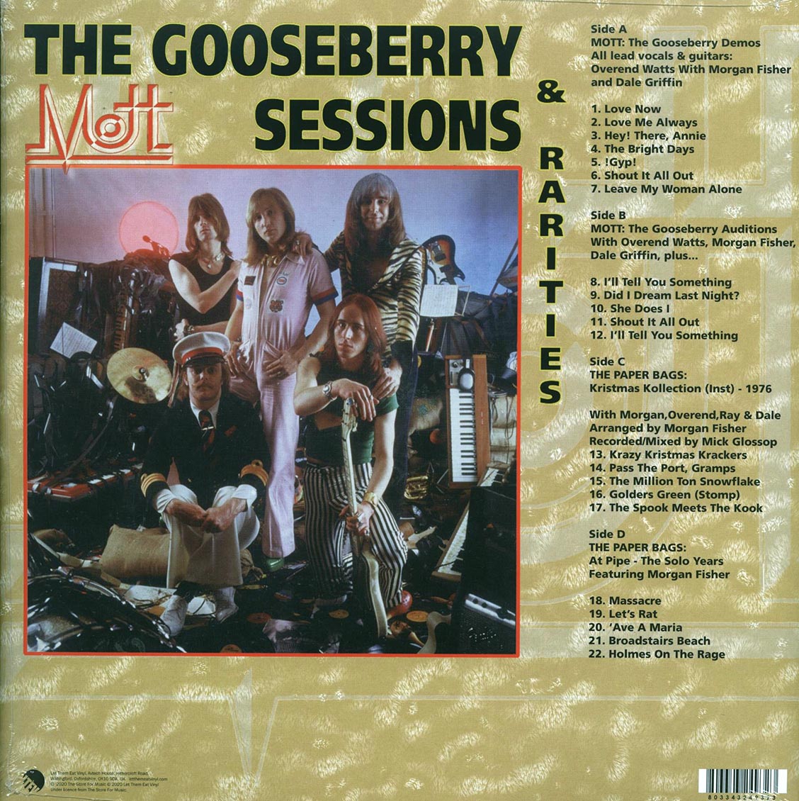 Mott - The Gooseberry Sessions & Rarities (ltd. ed.) (2xLP) (colored vinyl) vinyl LP back cover