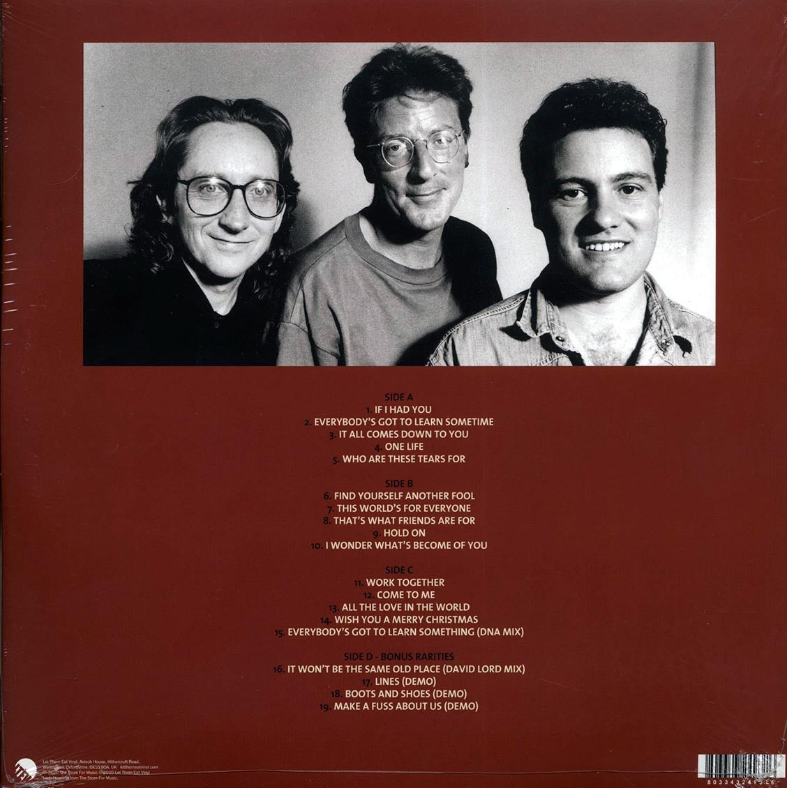 The Korgis - Kollection (2xLP) vinyl LP back cover