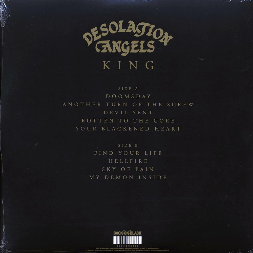 Desolation Angels - King vinyl LP back cover