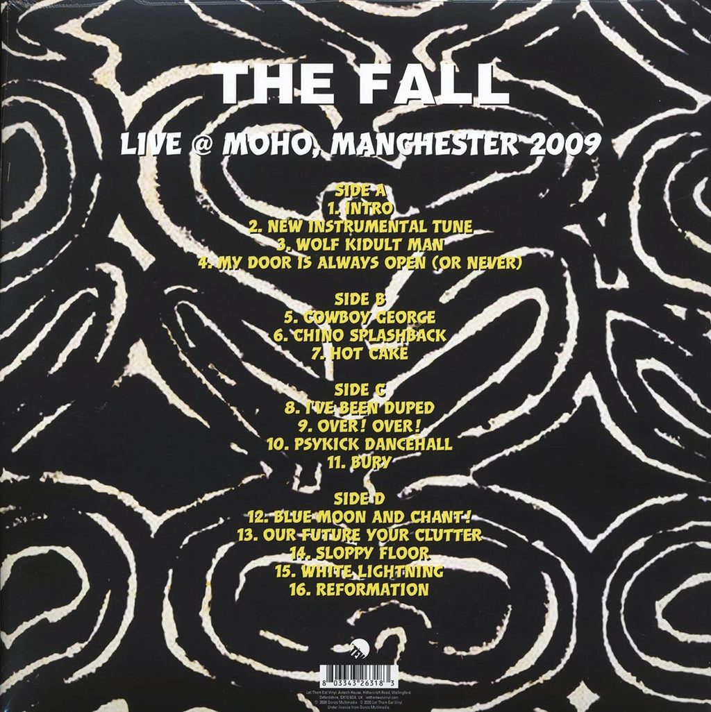 The Fall - Live At Moho, Manchester 11th November 2009 (2xLP) vinyl LP back cover