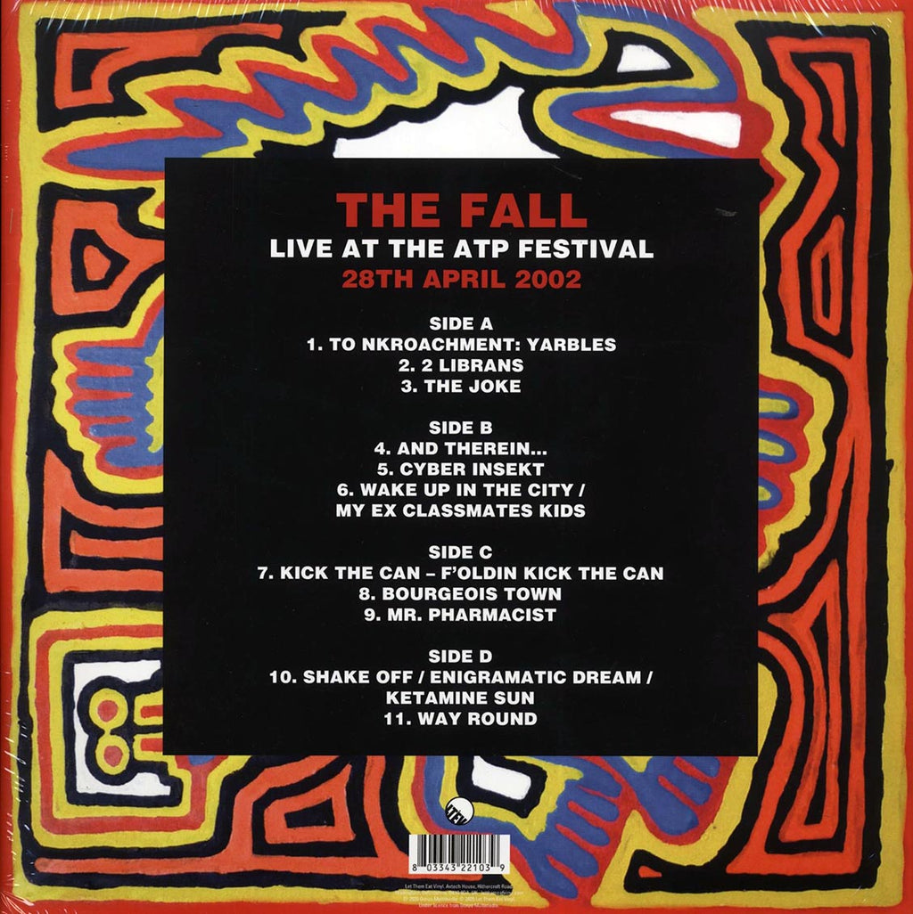 The Fall - Live At The ATP Festival, 28th April 2002 (2xLP) vinyl LP back cover