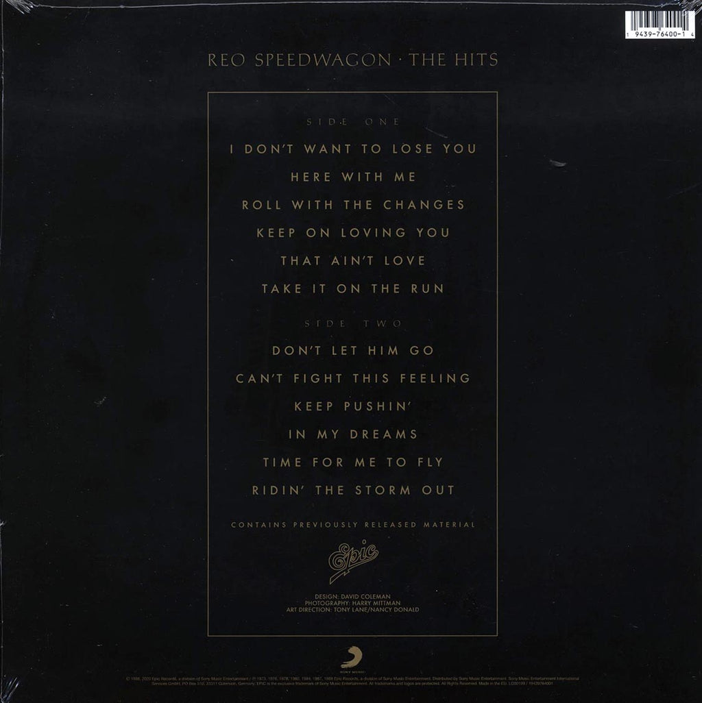 REO Speedwagon - The Hits vinyl LP back cover
