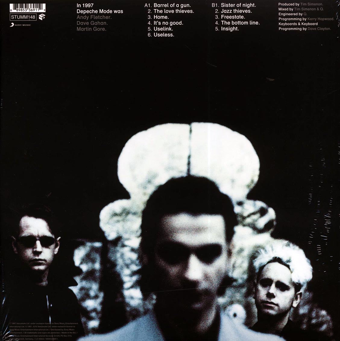 Depeche Mode - Ultra (2xLP) (remastered) vinyl LP back cover