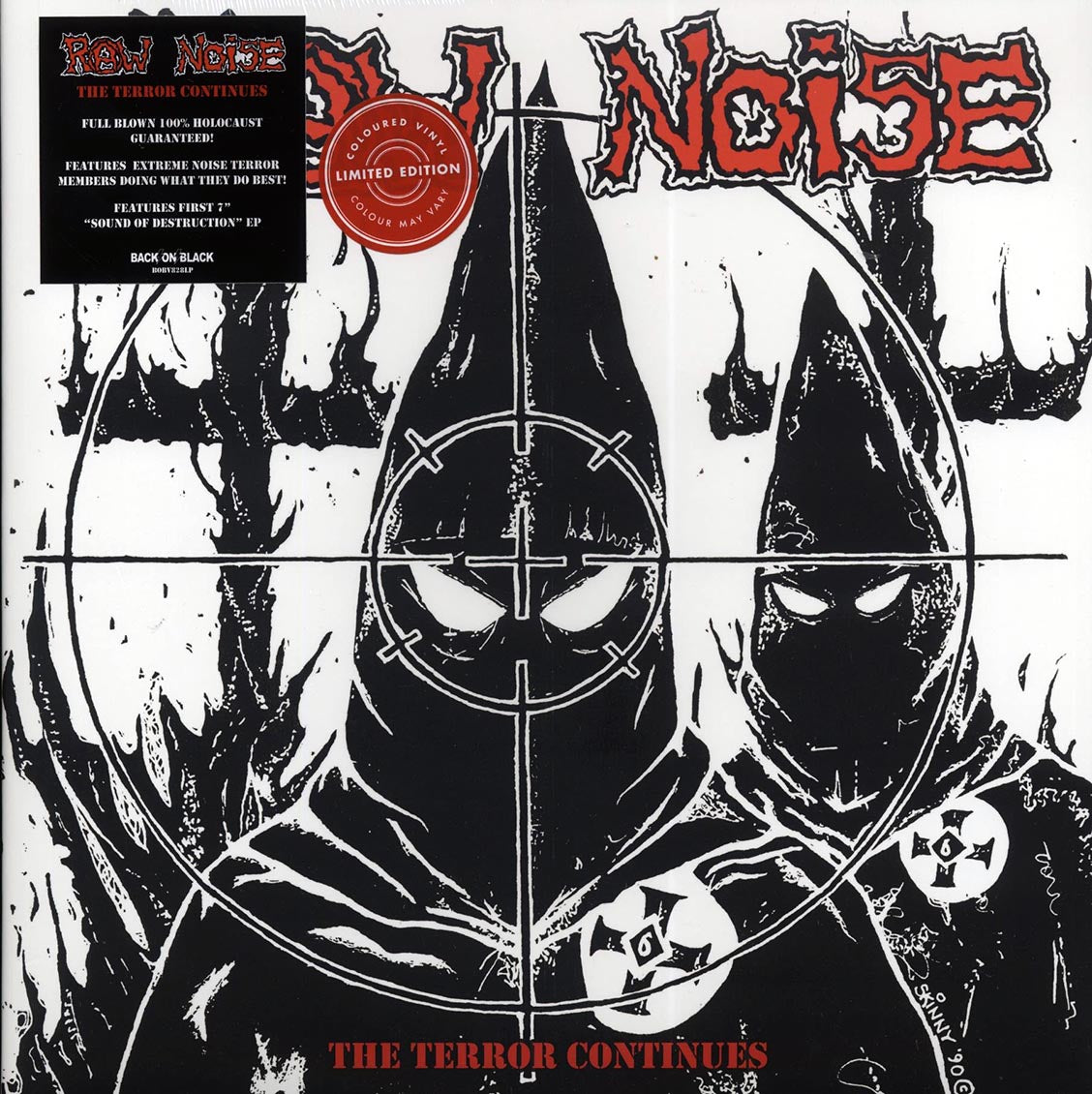 Raw Noise - The Terror Continues (ltd. ed.) (red vinyl) vinyl LP front cover