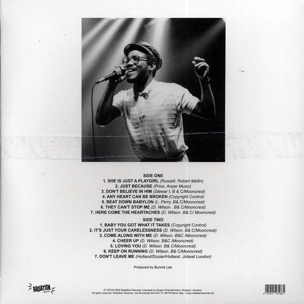 Delroy Wilson - Captivity vinyl LP back cover